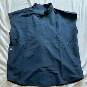 FIGS Rafaela Oversized Scrub Top - Dark Harbor